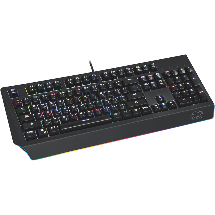 کیبورد مخصوص بازی تسکو مدل GK 8127، سوییچ مکانیکال قهوه ای، Full-Size، نورپردازی RGB